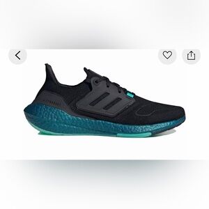 Adidas Ultra Boost 22 Core Black Mint Rush Size 7.5
